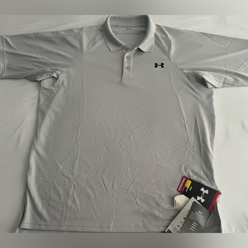 🔥RARE/VINTAGE 2005 UNDER ARMOUR GOLF POLO COLOR GREY MEN'S LARGE NWT $59.99